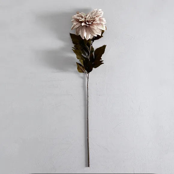 Artificial Dahlia Pink Single Stem 28cm Realistic Garden Flower Home Decor