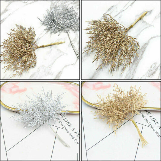 10pcs/Bundle Artificial Flower Pine Leaves Branch