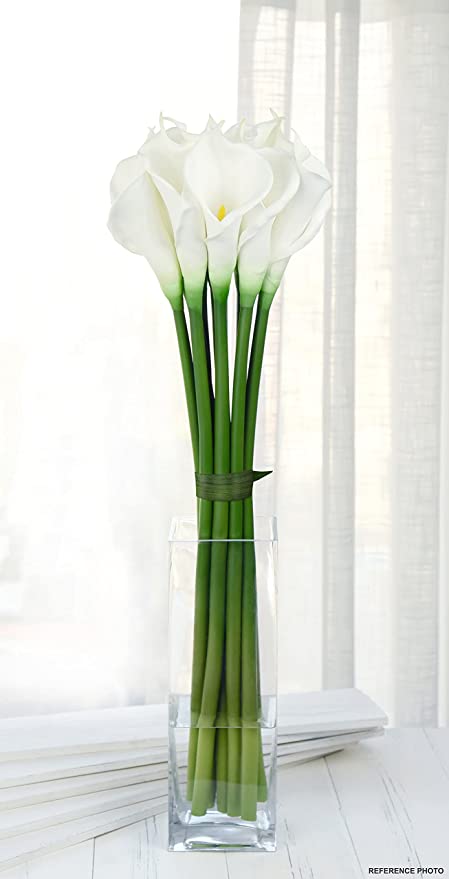 Real Touch Artificial Purple Calla Lily Flowers & Bouquet | Home Shop Office Restaurant Wedding Party Décor DIY | 6 pcs