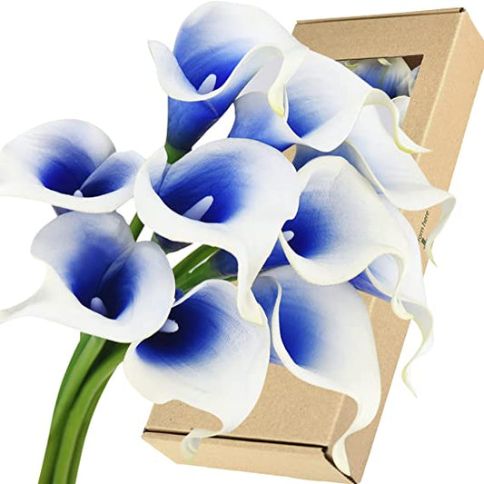 10 Stems Real Touch Calla Lilies | Artificial Flower Bouquet | Perfect Wedding| Bridal | Party | Home | Office Décor | DYI